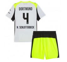 Borussia Dortmund Nico Schlotterbeck #4 Koszulka Wyjazdowa dzieci 2025-26 Krótki Rękaw (+ krótkie spodenki)